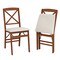 Folding Dining Chairs Set of 2 with Padded Seat, Rubber Wood Frame and Space-Saving Design
